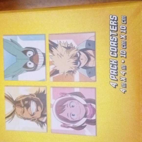 My Hero Academia Mug 4 PC Coaster set nib - Picture 4 of 5